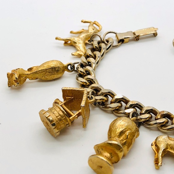 Vintage 1950’s Retro Figural Charm Bracelet - Picture 6 of 14